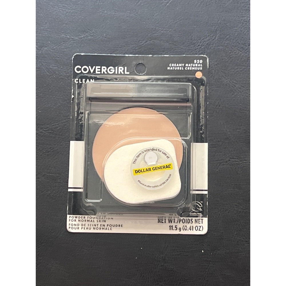 Covergirl Clean Powder Foundation Normal Skin 520 Creamy Natural 0.41oz 11.5g